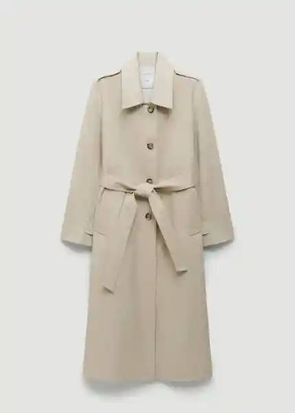 Gabardina Trench Candy Beige Talla S Mujer Mango