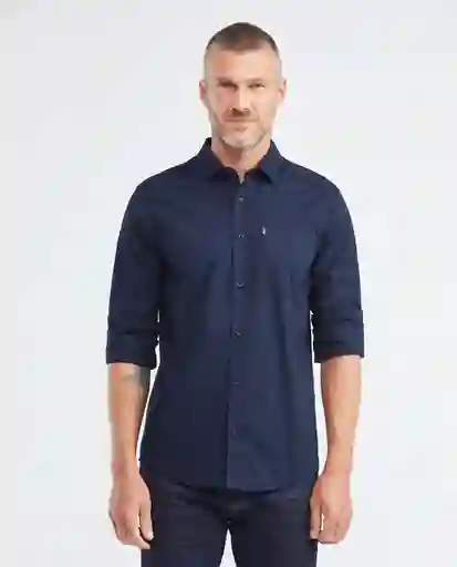 Camisa M/l Carbon Pocket Azul Dark Ultraoscuro Talla M Hombre Chevignon