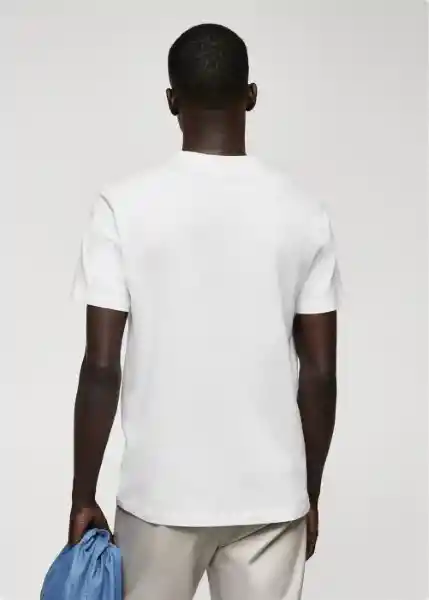 Camiseta Chelsea Blanco Talla S Hombre Mango