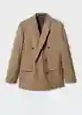 Blazer Americana Medem Tabaco Talla 56 Hombre Mango