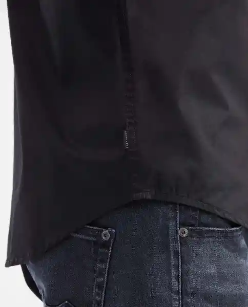 Camisa Paper Manga Corta Negro Sombrío Ultraoscuro M Chevignon