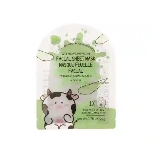 Mascarilla Facial Hidratante Cute Animal Aloe Vera Miniso