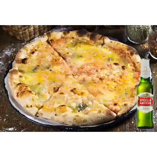 Combo Pizza Formaggio + Stella Artois 355 ml