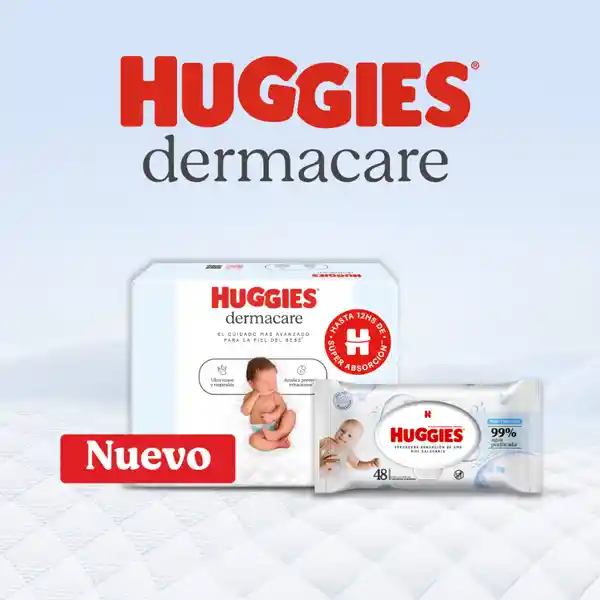 Pañales Huggies Dermacare Etapa 0/RN Con Corte Umbilical 78 Und