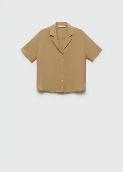 Camisa Bosco-H Camel Talla XS Mujer Mango