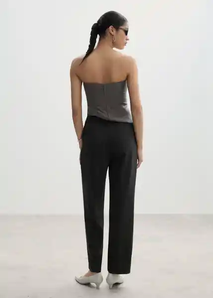 Pantalón Roro Gris Talla 40 Mujer Mango