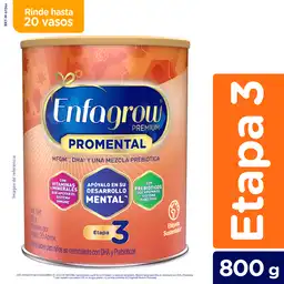 Alimento Lácteo Enfagrow Premium Promental Natural Etapa 3 800 g