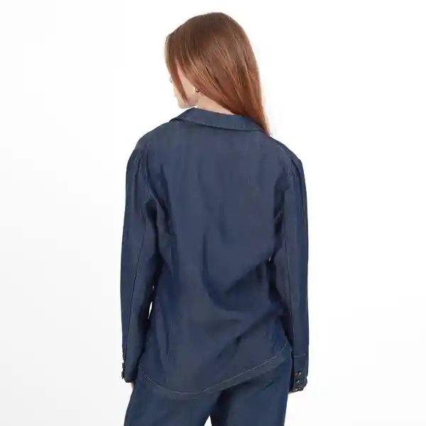 Chaqueta Tipo Denim Azul Talla XS 547185