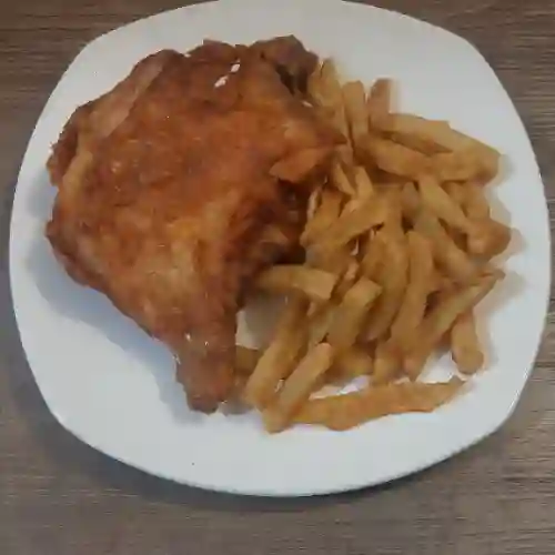 1/4 de Pollo + Papa Francesa.