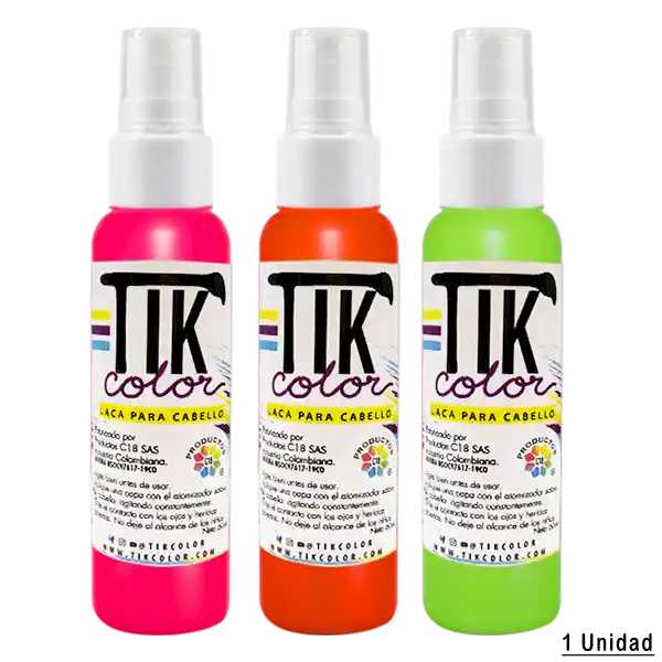 Tikcolor Laca Para Cabello de Colores Surtidas 60 mL C18