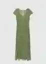 Vestido Mar Verde Talla M Mujer Mango