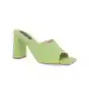 Sandalias Tacón Iris Verde Talla 37