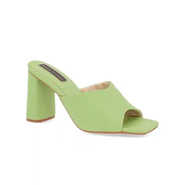 Sandalias Tacón Iris Verde Talla 37