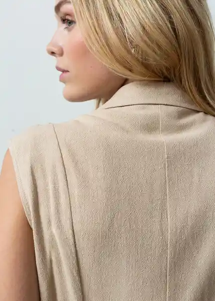 Vestido Lady Mujer Beige Albarizo Medio Talla M 572G301 Naf Naf