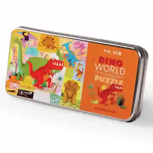 Crocodile Creek Rompecabezas Tin Dino World