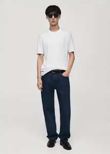 Camiseta Bellow Blanco Talla S Hombre Mango
