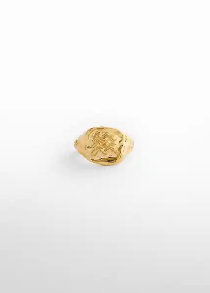 Anillo Raizel Oro Talla M Mujer Mango