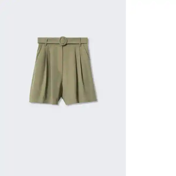 Shorts Trufa-W Khaki Talla L Mujer Mango