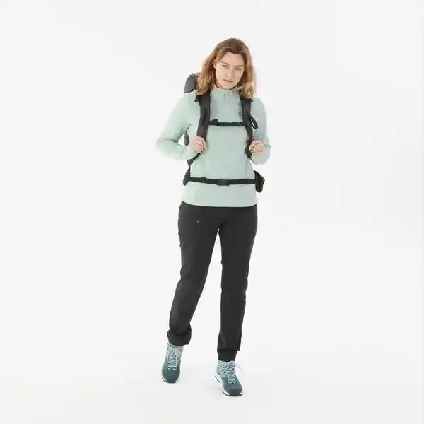 Quechua Buzo Polar Térmico Cierre Medio Mujer Turqueza Talla XL