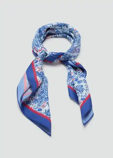 Pañuelo Azulito Azul Talla 99 Mujer Mango