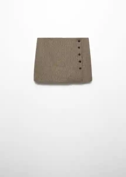 Falda Charlota Marrón Talla XS Mujer Mango