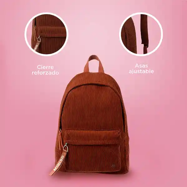 Maleta de Pana Café Serie Miniso