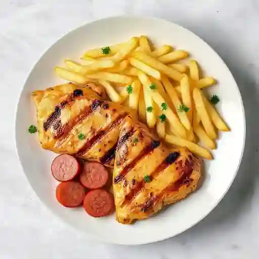 Pollo Ranchera + Papas