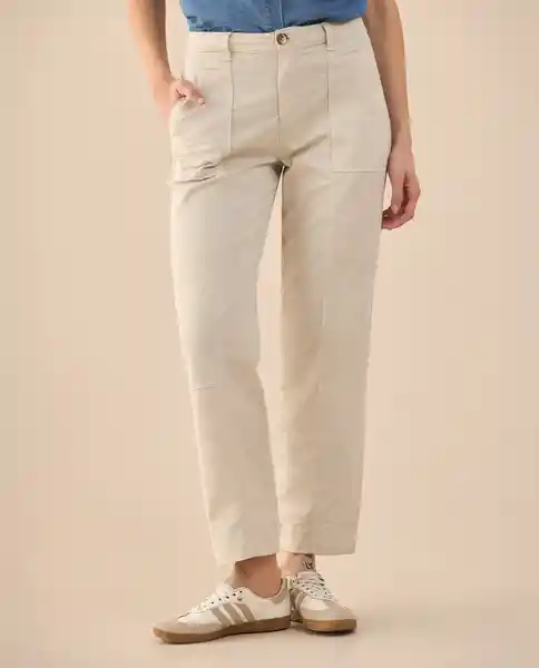 Pantalón Crudo Nevisca Claro Talla 8 631G015 Esprit
