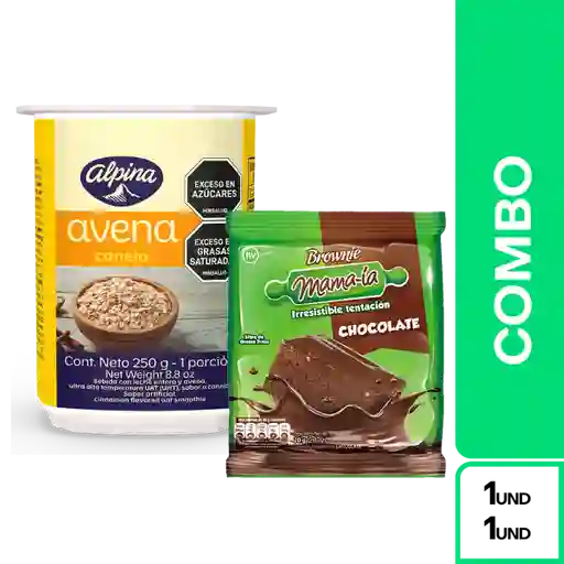 Combos Plus One: Avena Canela Alpina + Brownie Mama-Ía Chocolate