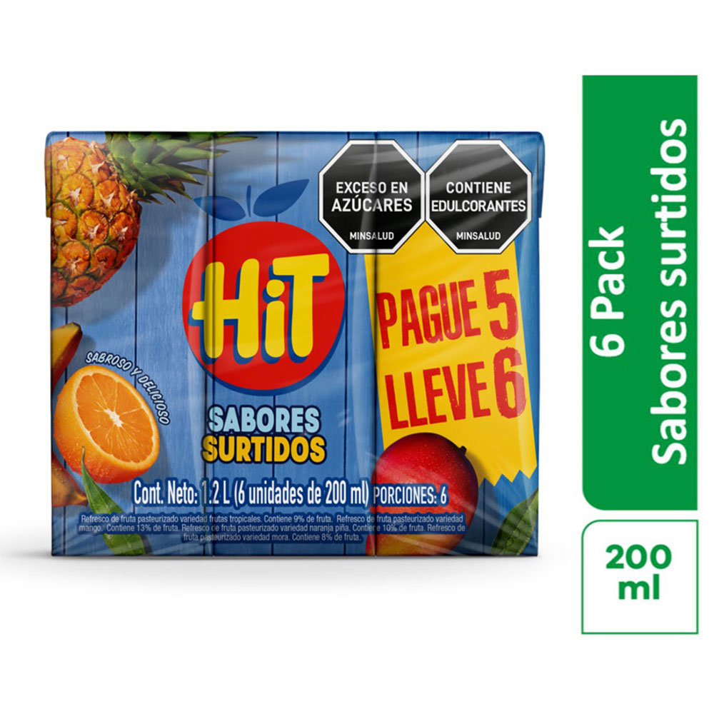 Jugo Hit Surtido C/u 200 ml