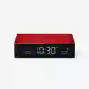 Lexon Reloj de Mesa Flip Premium Rojo