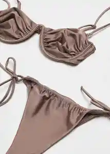 Top Bikini Mermaid Taupe Talla S Mujer Mango