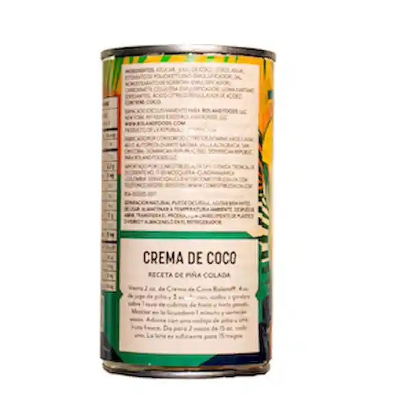 Roland Pack de Crema de Coco 3 Und