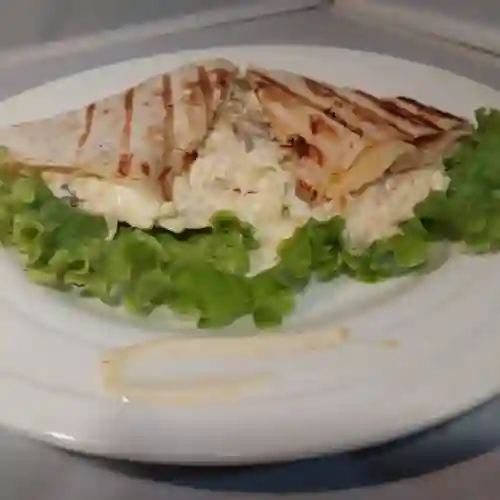 Wrap de Queso, Pollo y Champiñones