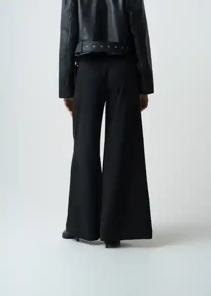 Pantalón Mujer Negro Puro Ultraoscuro Talla 6 433G304 Naf Naf