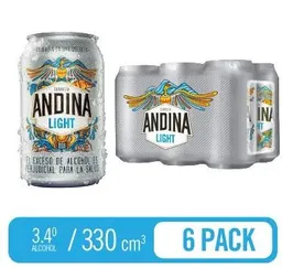 Andina Cerveza Light Sixpack Portavasos 330 mL