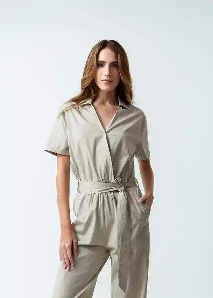 Enterizo Lucy Gris Niebla Claro Talla S Mujer 561G360 Naf Naf