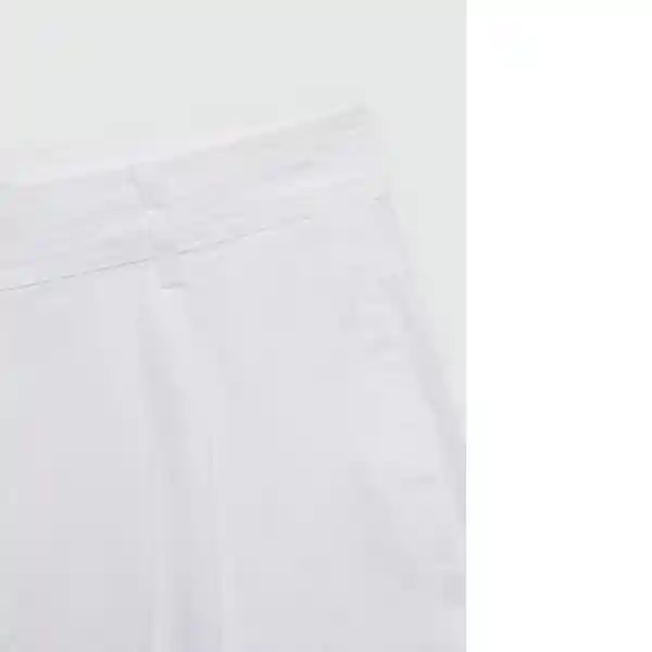 Pantalón Maneli Blanco Talla 34 Mujer Mango