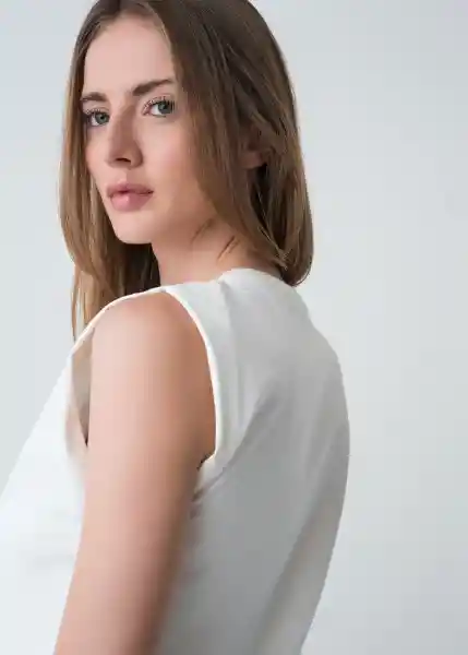 Camiseta Mujer Crudo Puro Claro Talla M 509g057 Naf Naf