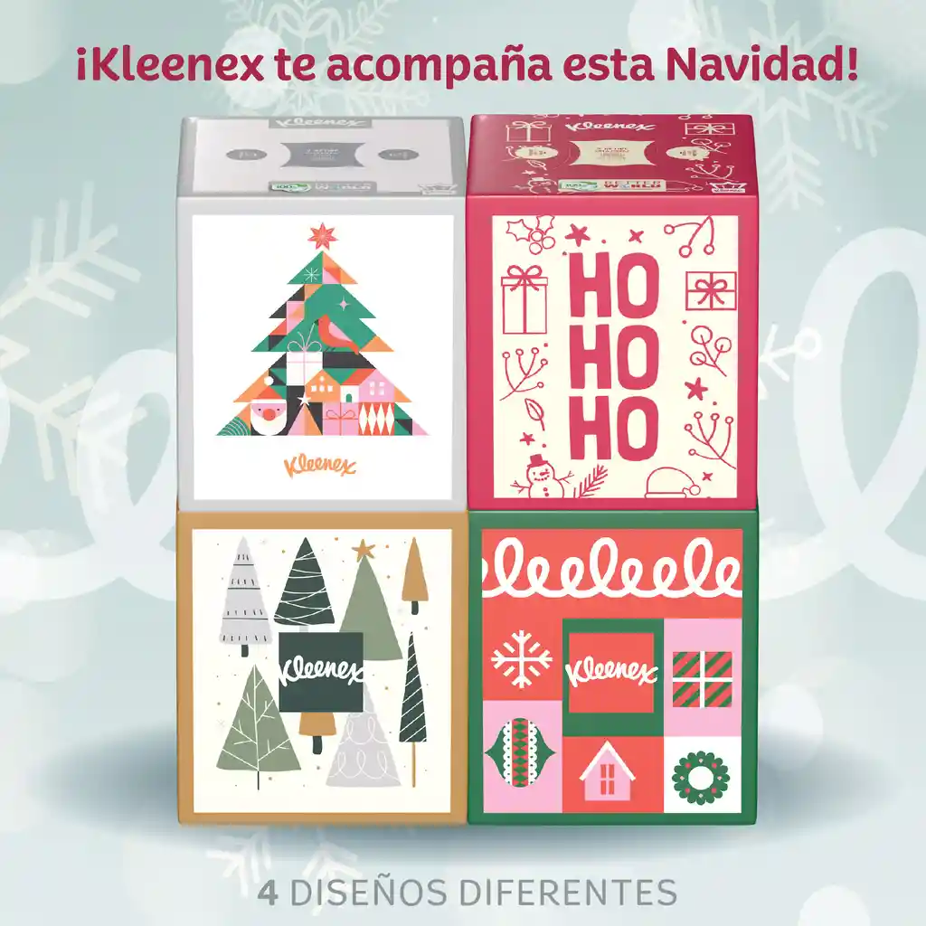 Pañuelos Faciales Kleenex Cubo Edición Limitada Navidad 60 und