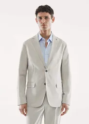 Blazer Americana Cool Beige Talla 50 Hombre Mango