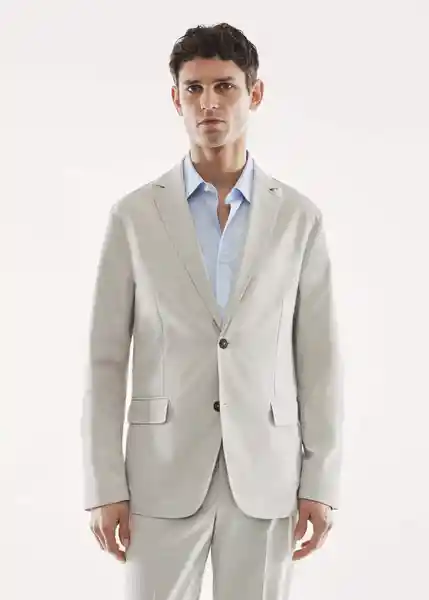 Blazer Americana Cool Beige Talla 50 Hombre Mango