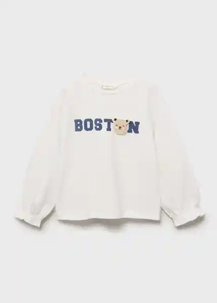 Camiseta Boston Offwhite Talla 69 Niña Mango