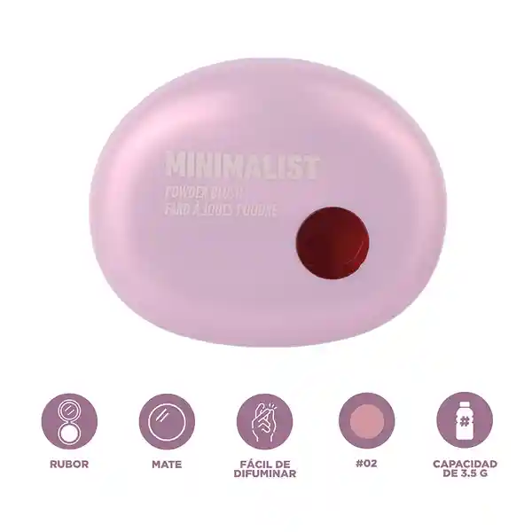 Rubor en Polvo Serie Minimalist 02 Miniso