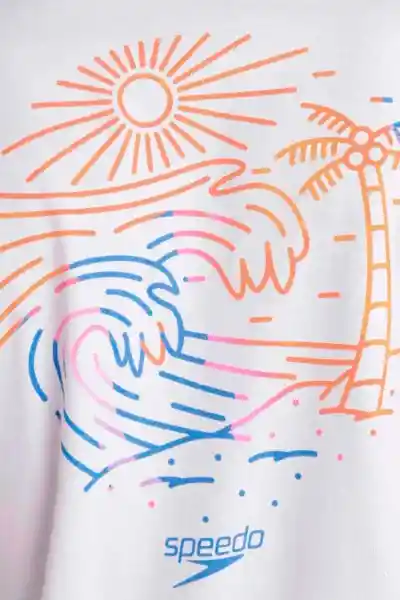 Camiseta Manga Corta Aloha Paddle Hombre Talla M Speedo