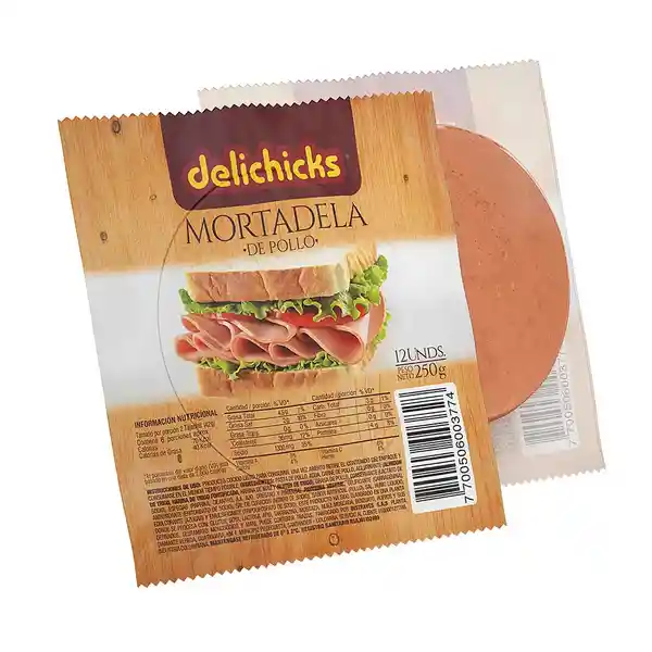 Mortadela de Pollo Delichicks 12 Tajadas