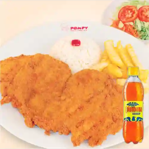 Combo Chuleta de Pollo + Colombiana 400 ml
