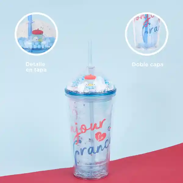Maleta Multi Estampada Serie Blanca Bt21 Miniso