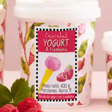 Medio Litro de Helado Yogurt & Frambuesa