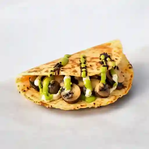 Arepa con Champiñones Al Pesto